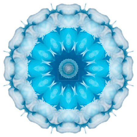 Téléchargez les photos : Flocon de neige bleu. Mandala fractal. - en image libre de droit