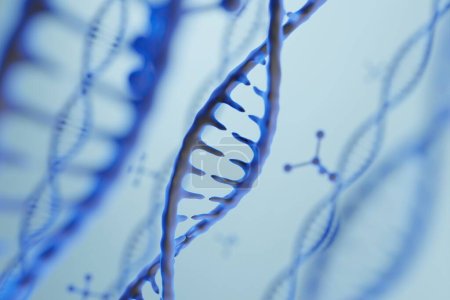 Foto de Ilustración 3D. Estructura del ADN. Formación en ciencias médicas. - Imagen libre de derechos