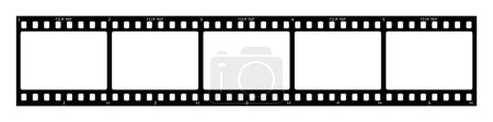Filmstrip. Retro film strip frame. Video film strip roll. Tape photo film strip frame, video film strip roll. Vector EPS 10