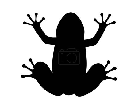 Silhouette eines Froschkopfes. Grafische Ressourcen und Tiervektorkunst