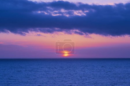 Colorful sunrise on the coast of Gran Canaria.