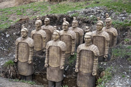 Photo for Replica of the terracotta army in the museum in Altai. April 19, 2022. Russia Altai - Royalty Free Image