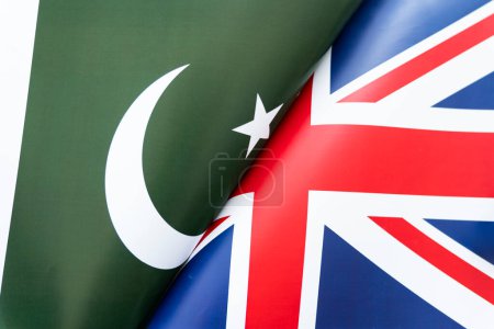 Photo for Flags Great Britain and pakistan. The concept of international relations between countries. The state of governments. Friendship of peoples. - Royalty Free Image