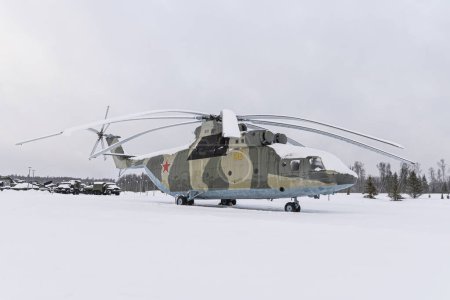 Photo for Russia air force heavy transport helicopter Mil Mi-26. the largest helicopter in the world. - Royalty Free Image