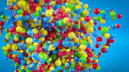 Foto de Tema de fondo bolas 3D multicolores - Imagen libre de derechos