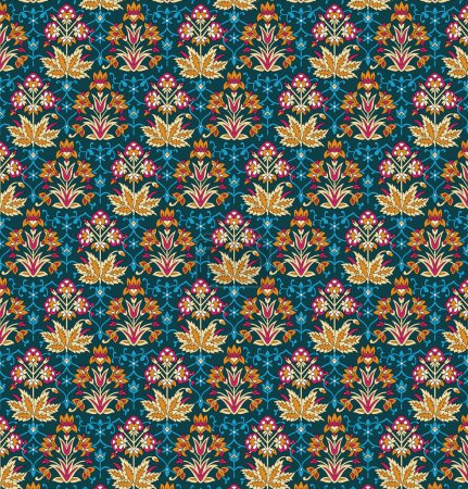 Téléchargez les photos : It's a unique digital Traditional Geometric Ethnic border, floral leaves baroque pattern and Mughal art elements, Abstract texture motif, and vintage Ornament artwork combination for textile printing. - en image libre de droit