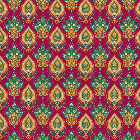 c'est une bordure ethnique géométrique traditionnelle numérique unique, des feuilles florales motif baroque et des éléments d'art moghol, motif texture abstraite et combinaison d'?uvres d'art ornement vintage pour l'impression textile.