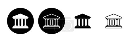 Illustration for Bank icon set. bank vector icon, museum, university - Royalty Free Image