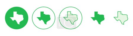 Ilustración de Set de iconos de Texas. símbolo de signo de texas - Imagen libre de derechos