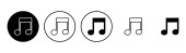 Music icon set. note music icon vector. tone icon puzzle #700808316