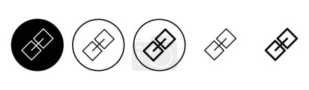 Link icon set. Hyperlink chain symbol.