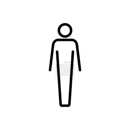 Illustration for Man icon vector. male icon vector. human symbol - Royalty Free Image