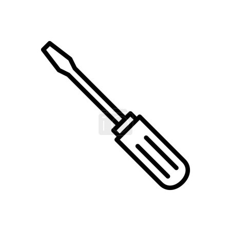 Icono del destornillador vector. herramientas icono vector