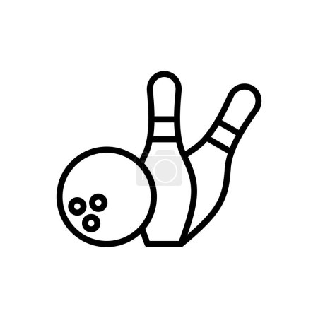 Illustration for Bowling icon vector. bowling ball and pin icon. bowling pins - Royalty Free Image