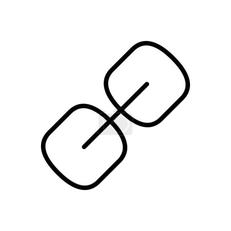 Link icon vector. Hyperlink chain symbol.