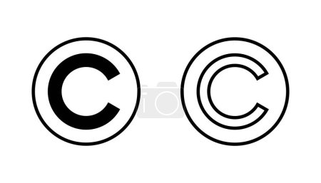 Conjunto de iconos de copyright. símbolos de copyright