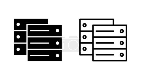 Datenbank-Icon gesetzt. Datenbank-Vektorsymbol