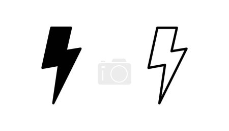 Illustration for Lightning icon set. electric icon vector. power icon. energy sign - Royalty Free Image