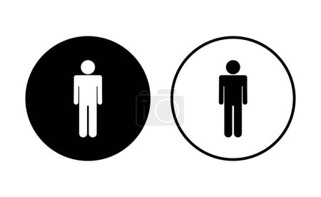 Illustration for Man icon set. male icon vector. human symbol - Royalty Free Image