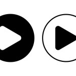 Play Icon set. Play button vector icon