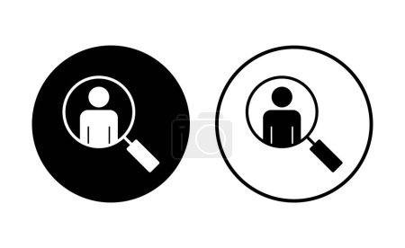 Illustration for Hiring icon set. Search job vacancy icon. Human resources concept. Recruitment - Royalty Free Image