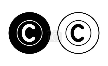 Ensemble d'icônes de copyright. symboles de droit d'auteur