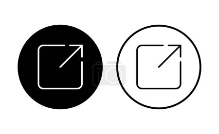 Ilustración de Conjunto de iconos de enlace externo. link vector icono. símbolo de hipervínculo - Imagen libre de derechos