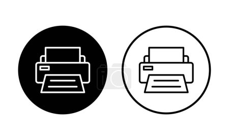 Imprimer l'icône ensemble. icône de l'imprimante vecteur. 