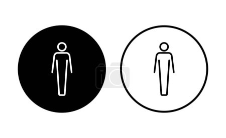 Illustration for Man icon set. male icon vector. human symbol - Royalty Free Image