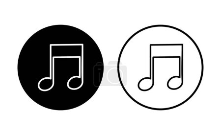 Illustration for Music icon set. note music icon vector. tone icon - Royalty Free Image