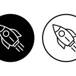 Rocket icon set. Startup icon vector. 