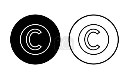 Urheberrechtssymbole gesetzt. Urheberrechtszeichen