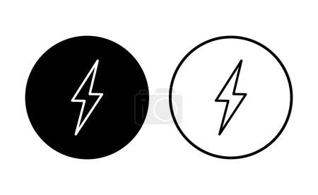 Ensemble d'icône de foudre. icône électrique vecteur. icône de puissance. signe énergétique