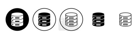 Datenbank-Icon gesetzt. Datenbank-Vektorsymbol