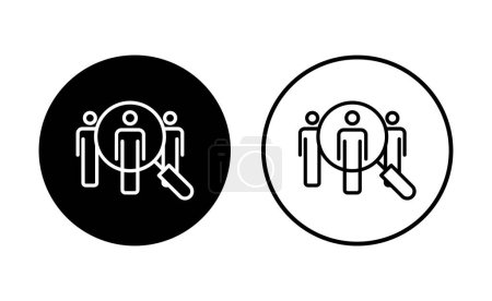 Illustration for Hiring icon set. Search job vacancy icon. Human resources concept. Recruitment - Royalty Free Image