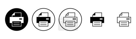 Téléchargez les illustrations : Imprimer l'icône ensemble. icône de l'imprimante vecteur. - en licence libre de droit