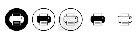 Téléchargez les illustrations : Imprimer l'icône ensemble. icône de l'imprimante vecteur. - en licence libre de droit