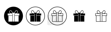 Gift icon set. gift vector icon. birthday gift