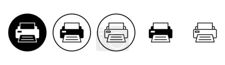 Juego de iconos de impresión. icono de impresora vector. 