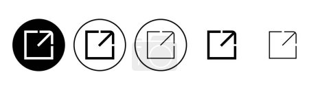 Ilustración de Conjunto de iconos de enlace externo. link vector icono. símbolo de hipervínculo - Imagen libre de derechos