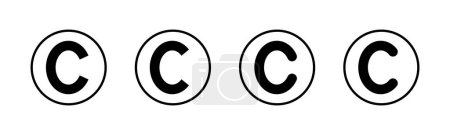 Ensemble d'icônes de copyright. symboles de droit d'auteur