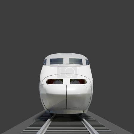 3d graphic rendered image of high speed train