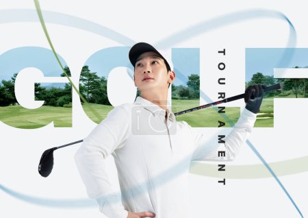 affiche concept de sport, tournoi de golf