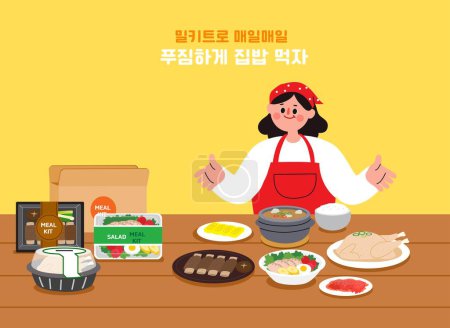 ready to eat food concept vector illustration