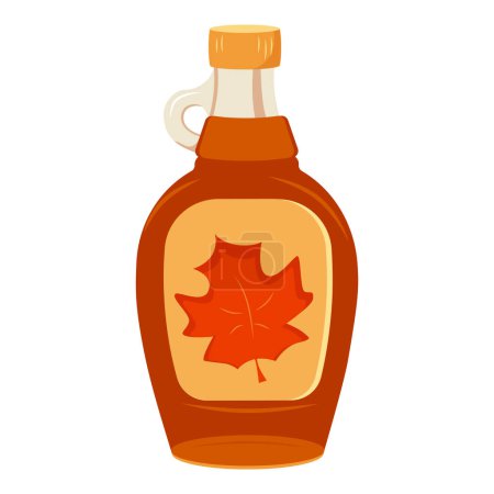 Illustration for Tasty maple syrup. Ingredient for waffles, pancakes, breakfast. Cartoon vector illustration in flat style on white background - Royalty Free Image