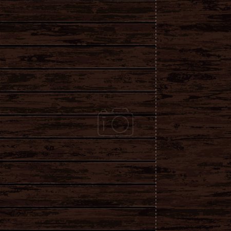 Foto de Ilustración detallada de textura de madera en capas sin costura. Fondo realista de madera oscura con y sin tablas - Imagen libre de derechos