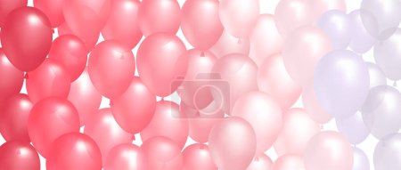 Foto de Fondo festivo con globos transparentes de color rosa vector ilustración - Imagen libre de derechos