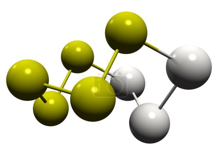 Téléchargez les photos : Image 3D de la formule squelettique du disulfure de sélénium - structure chimique moléculaire du médicament contre la dermatite séborrhéique isolé sur fond blanc - en image libre de droit