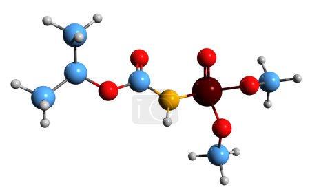 Téléchargez les photos : Image 3D de la formule squelettique de la venine - structure chimique moléculaire de l'insecticide agricole isolé sur fond blanc - en image libre de droit
