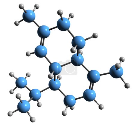 Téléchargez les photos : Image 3D de la formule squelettique - structure chimique moléculaire de phytochimique isolé sur fond blanc - en image libre de droit